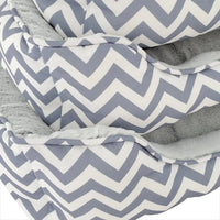AllPetSolutions Daisy grey zigzag dog bed underside and edge stitching