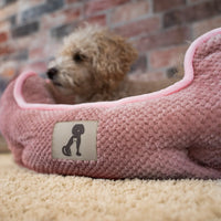 AllPetSolutions Alfie pink dog bed viewed from above