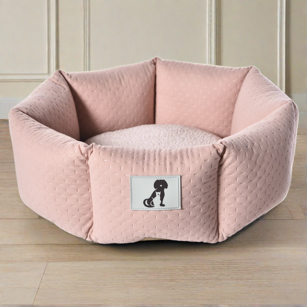 Luna Soft Dog Bed Pink - Size S/M/L