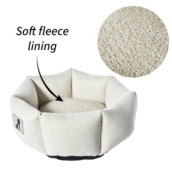 Luna Soft Dog Bed Cream - Size S/M/L