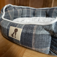 AllPetSolutions Alfie check dog bed size comparison from small to large