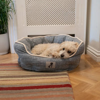 AllPetSolutions Alfie grey dog bed viewed from above