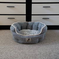 AllPetSolutions Alfie grey dog bed size comparison from small to large