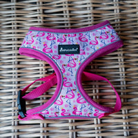 AllPetSolutions pink dog harness buckle and adjuster close up