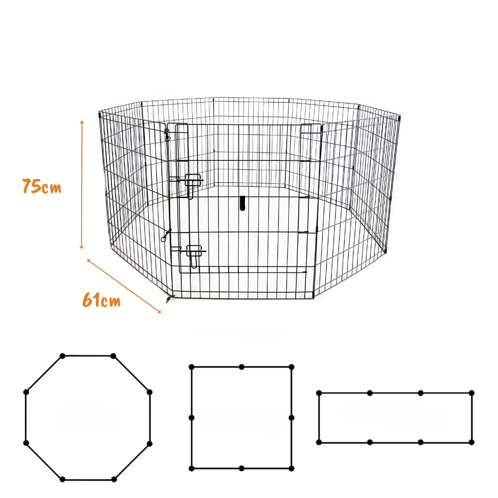 AllPetSolutions Exercise Playpen for Pets - 30 inch / 75 cm