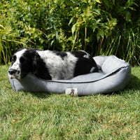 AllPetSolutions Dexter grey waterproof dog bed side profile