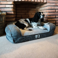 AllPetSolutions Duke high density foam sofa dog bed in grey, large