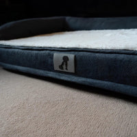 AllPetSolutions Grayson large dog bed shown in a home setting
