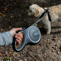 AllPetSolutions grey retractable dog lead handle grip detail