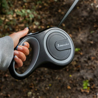 AllPetSolutions grey retractable lead with the tape fully extended
