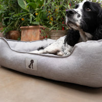 AllPetSolutions Dexter light grey waterproof dog bed side profile