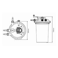 AllPetSolutions 20000L pressurised pond filter UV lamp chamber