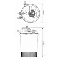 AllPetSolutions 30000L pressurised pond filter lid clamp ring detail