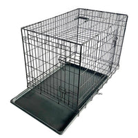 AllPetSolutions Elite medium dog crate with a dog inside