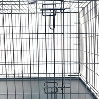 AllPetSolutions Elite large folding dog crate with a removable plastic base for easy cleaning