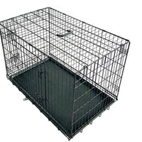 AllPetSolutions Elite medium dog crate with both doors open