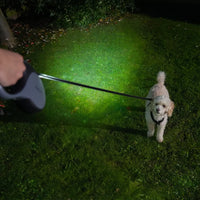 AllPetSolutions retractable dog lead USB charging port detail