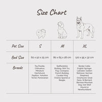 AllPetSolutions Willow Premium dog bed in ivory cream, made in small, medium and extra large