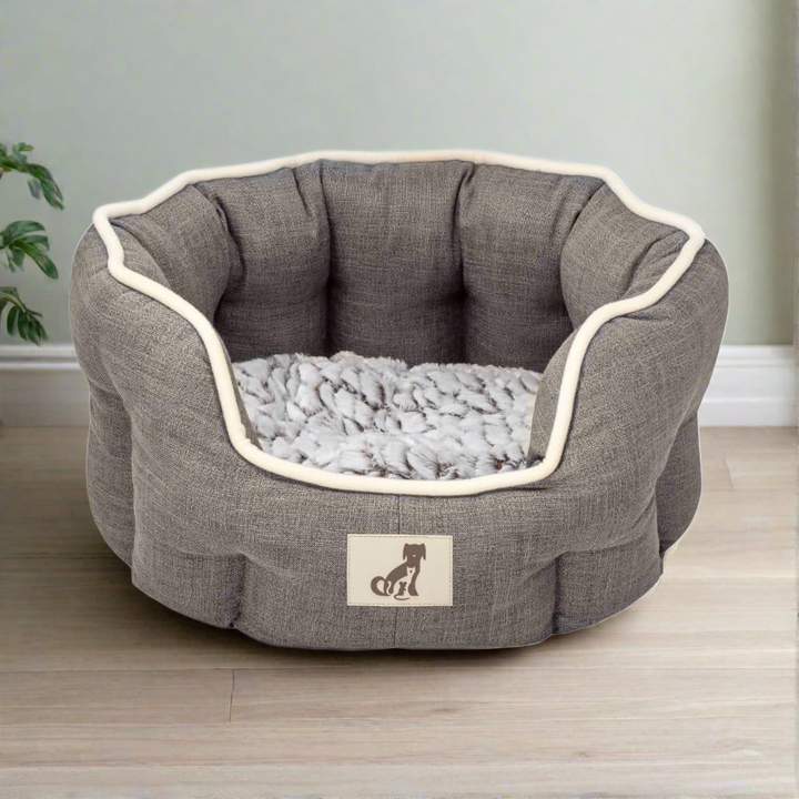Alfie - Brown Soft Dog Bed - Size S/M/L