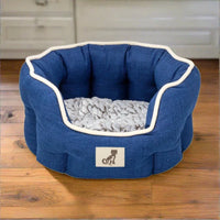 AllPetSolutions Alfie navy dog bed cushioned base detail