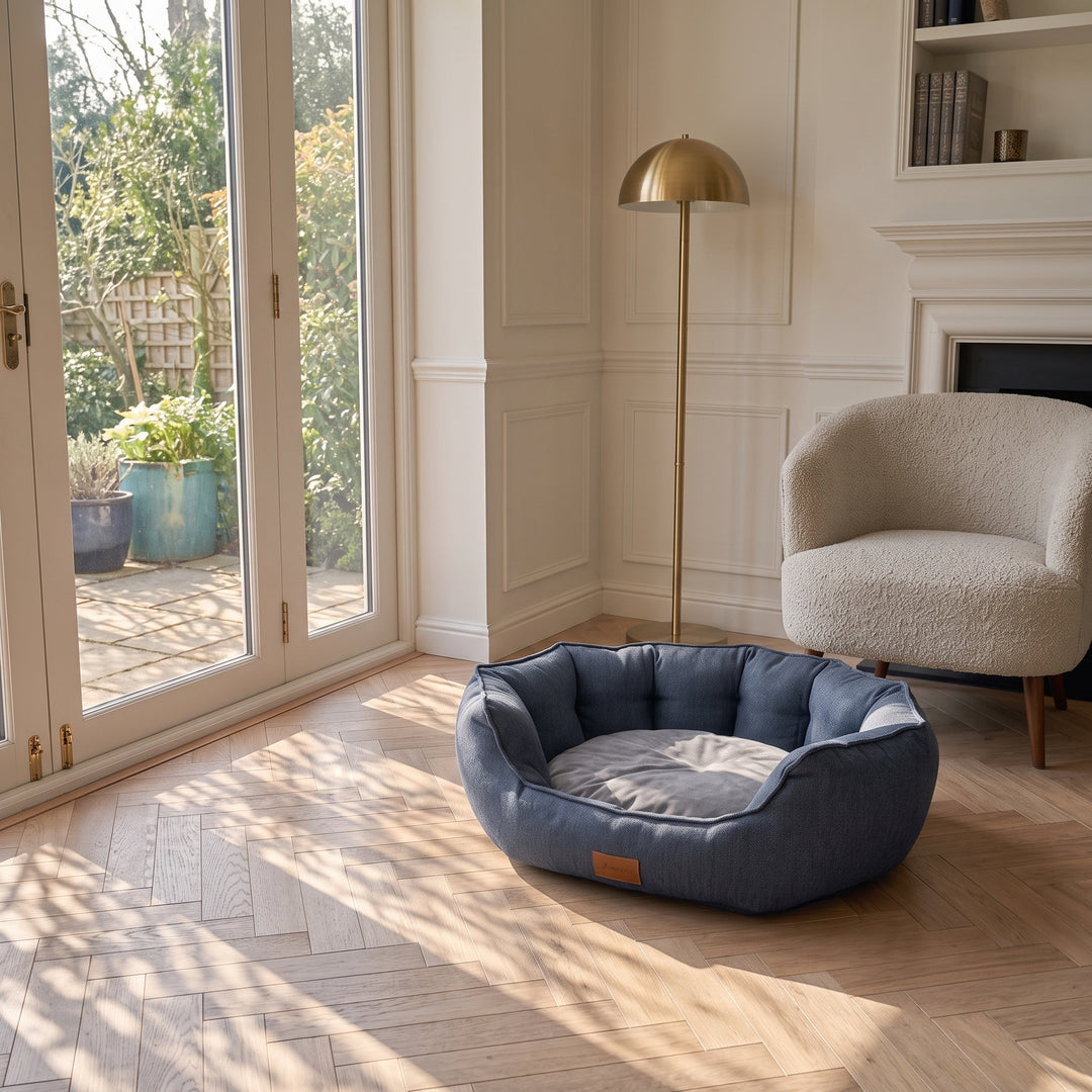 AllPetSolutions Alfie Premium Dog Bed in Pebble Grey - room setting