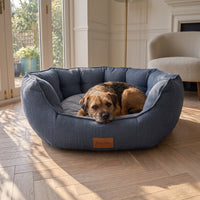 AllPetSolutions Alfie Premium Dog Bed in Pebble Grey - lifestyle