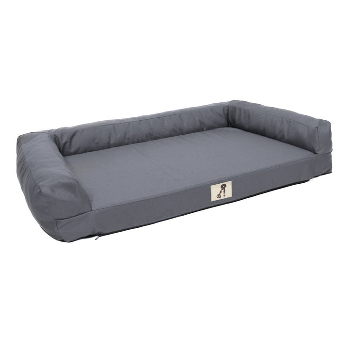 Dexter - Grey Waterproof Memory Foam Orthopaedic Dog Bed - Size Large 101x65x18cm