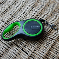 AllPetSolutions retractable dog lead in green, 3m, 5m and 8m for 15-50kg dogs