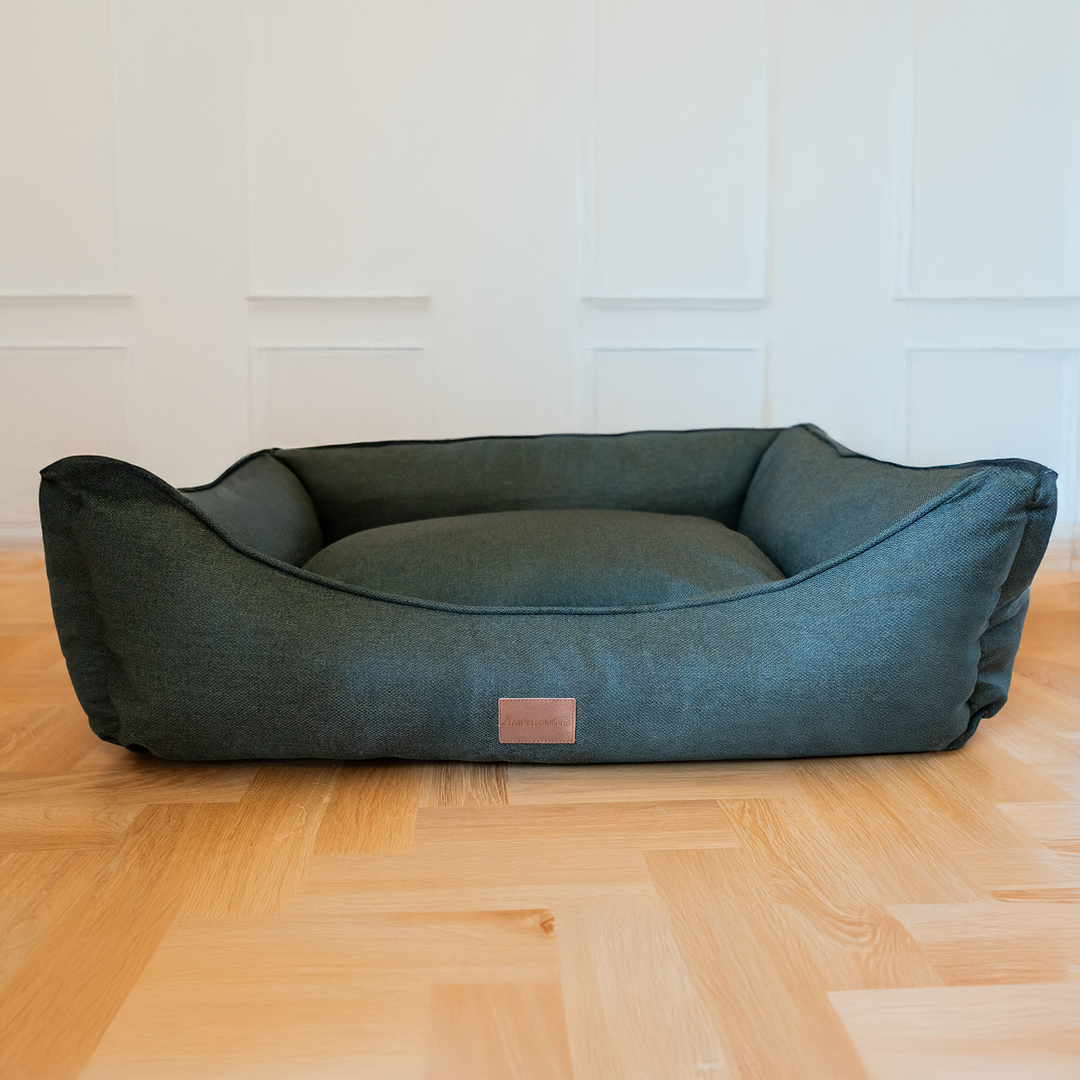 AllPetSolutions Willow Premium Luxury Dog Bed - Forest Green - S/M/XL