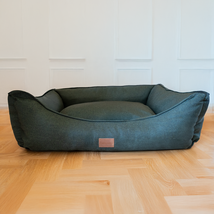 AllPetSolutions Willow Premium Luxury Dog Bed - Forest Green - S/M/XL