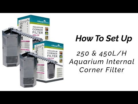 AllPondSolutions 450L/H Aquarium Internal Corner Filter 450-CIF