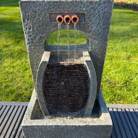 AllPetSolutions 3 outlet tier solar water feature with LED lights 27x18x45cm
