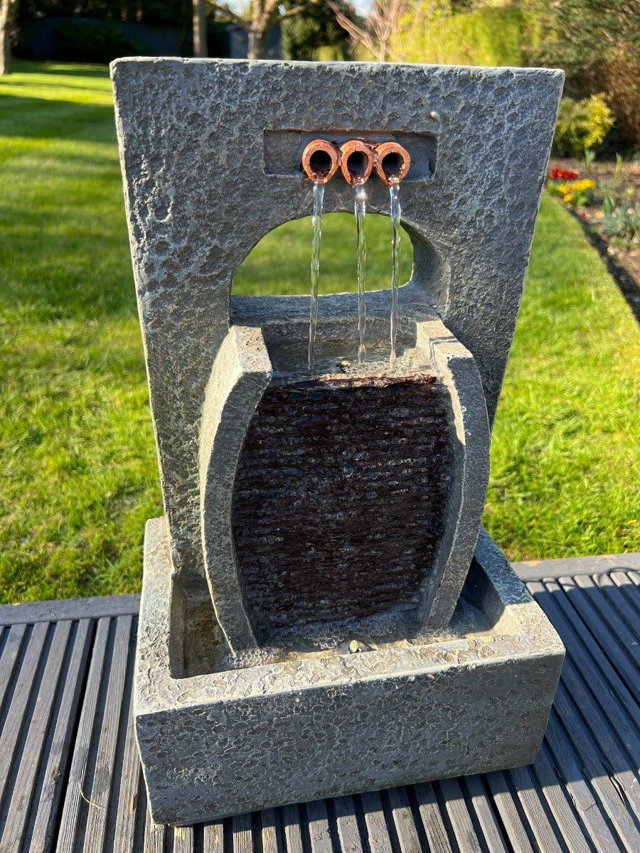 3 Outlets Tier Water Feature with LED Lights - Solar Powered 27x18x45cm - AllPetSolutions