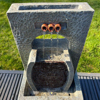 AllPetSolutions 3 outlet tier water feature solar panel and pump detail