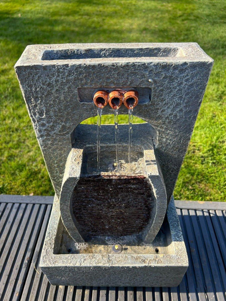 3 Outlets Tier Water Feature with LED Lights - Solar Powered 27x18x45cm - AllPetSolutions