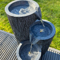 AllPetSolutions 3 vase bowl water feature cascading vases close up
