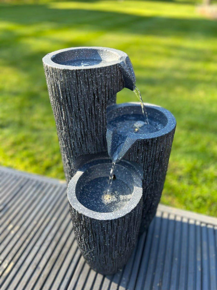 3 Vase Bowl Water Feature - Solar Powered 26x27x47.5cm - AllPetSolutions