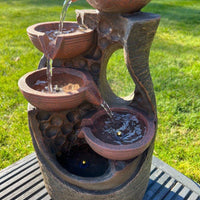 AllPetSolutions 5 bowl tier water feature solar panel detail