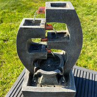AllPetSolutions 5 tier solar water feature side profile