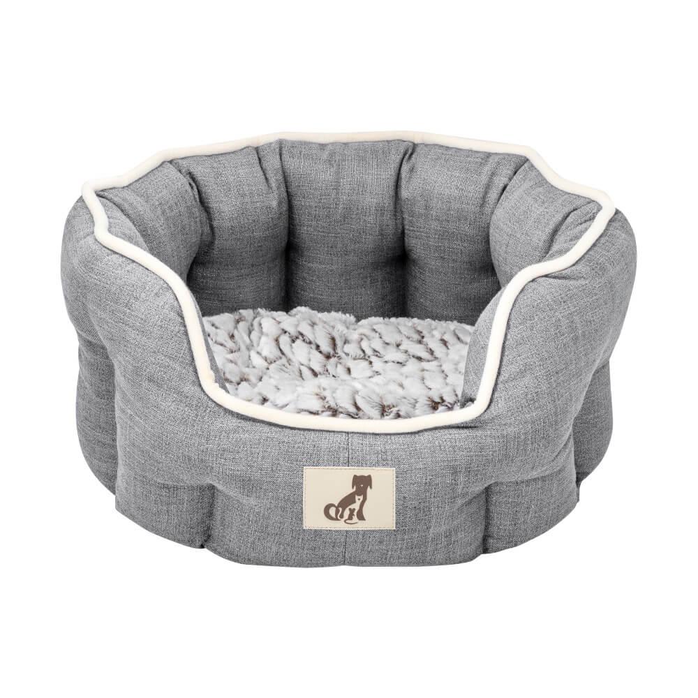 Alfie - Grey Soft Dog Bed - Size S/M/L - AllPetSolutions