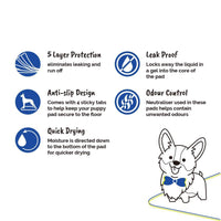 AllPetSolutions medium puppy pad absorbent core layers