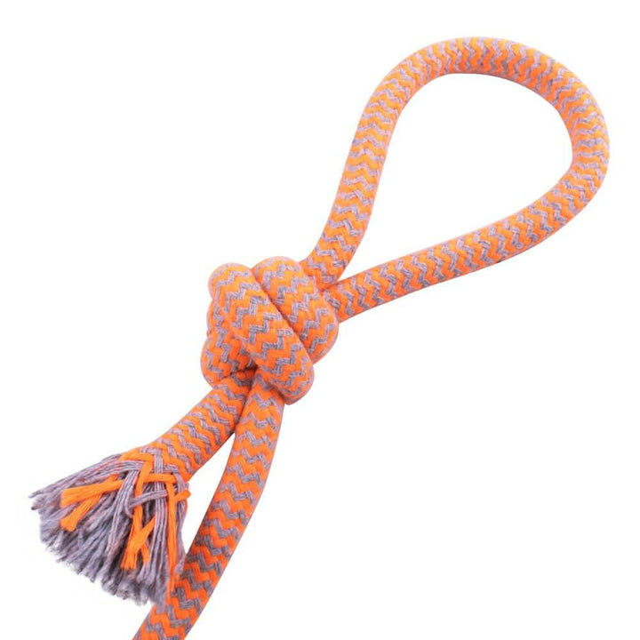 AllPetSolutions Ball on a Rope Dog Toy, Orange - AllPetSolutions