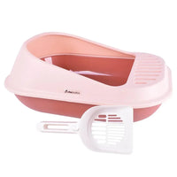 AllPetSolutions brown high-sided litter tray filled with cat litter