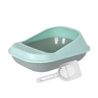 AllPetSolutions green cat litter tray with high sides and scoop