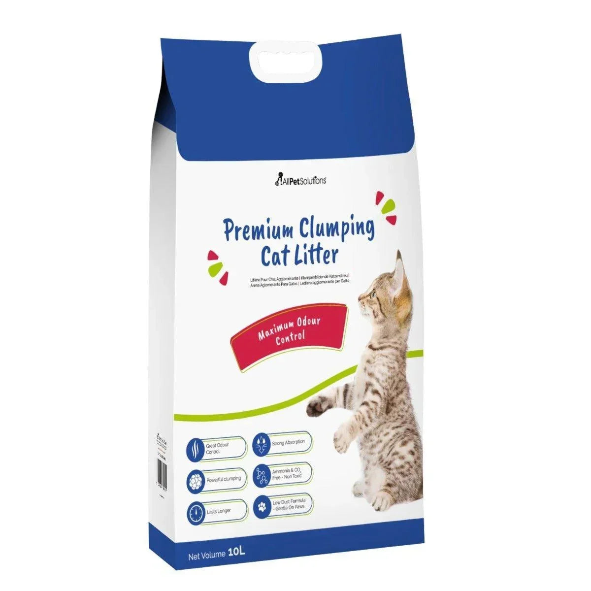 AllPetSolutions clumping cat litter with maximum odour control, 10 litre