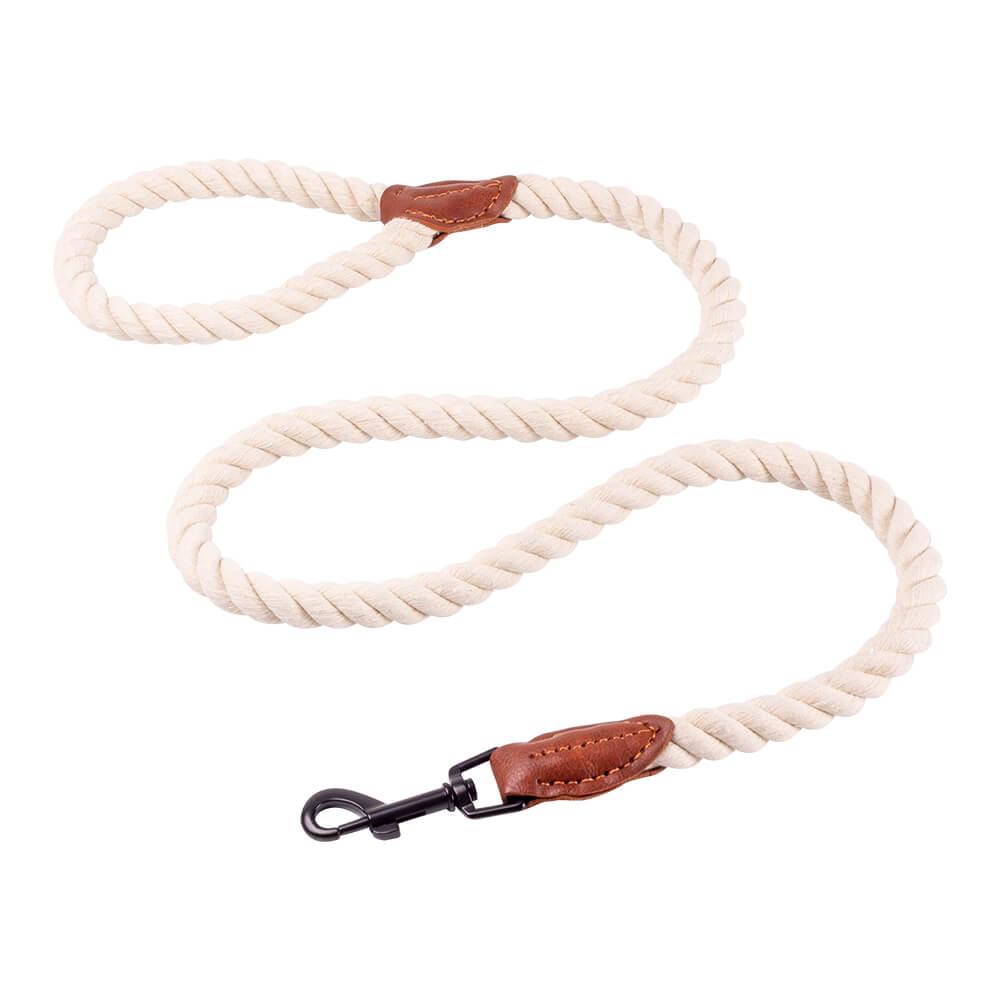 AllPetSolutions Cotton Rope Dog Lead, Cream, 120cm - All Pet Solutions