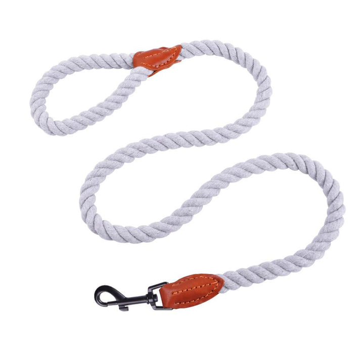 AllPetSolutions Cotton Rope Dog Lead, Grey, 120cm - All Pet Solutions