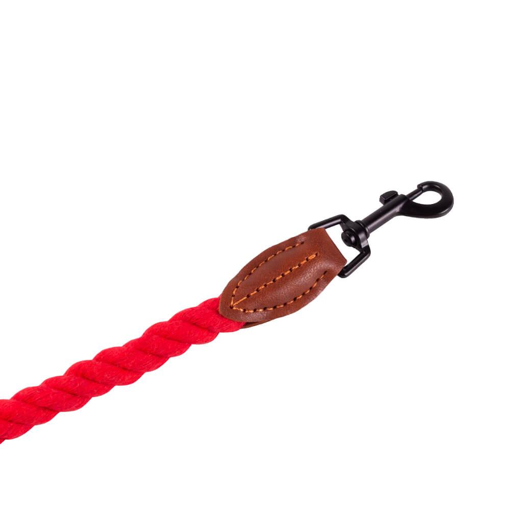 AllPetSolutions Cotton Rope Dog Lead, Red, 120cm - All Pet Solutions