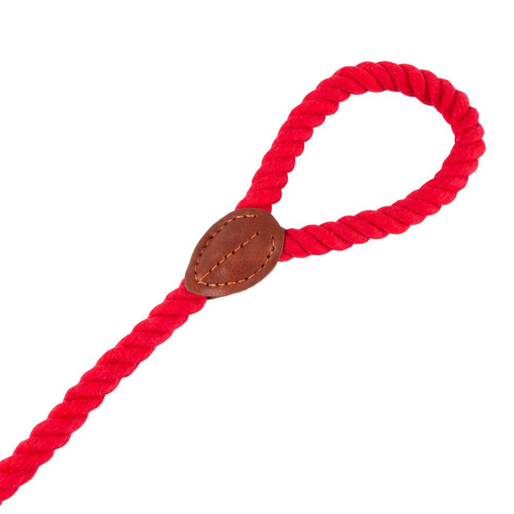 AllPetSolutions Cotton Rope Dog Lead, Red, 120cm - All Pet Solutions