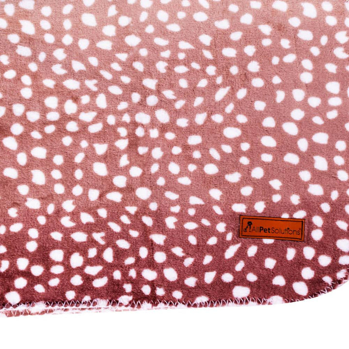 AllPetSolutions Deer Print Fleece Cat & Dog Blanket, Brown - All Pet Solutions